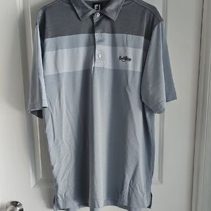 FootJoy Men's Polo in Gray and Blue Tones